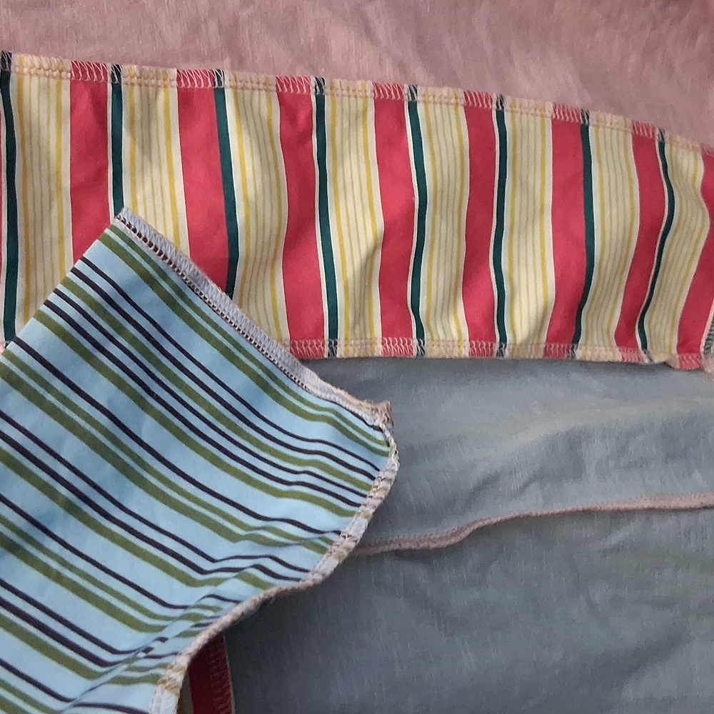 Boho Multicolor Striped Patchwork Long Sleeve Col… - image 3